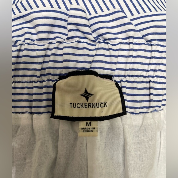 Tuckernuck Blue White Stripe Eyelet Embroidered Cinzia Coastal Skirt - Picture 7 of 7